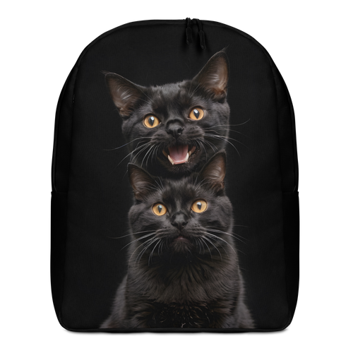 Two Black Cats Follows Minimalist Backpack