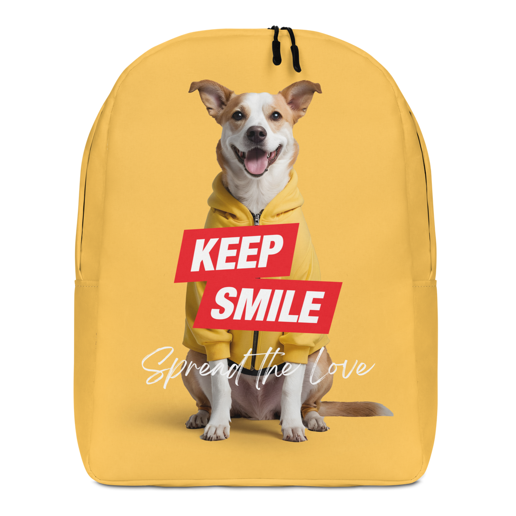 Good Boy Yellow Minimalist Backpack