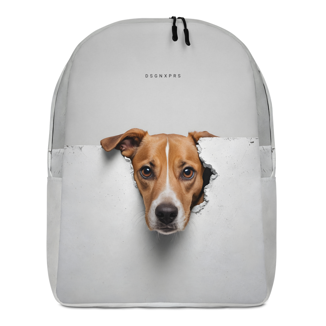 Funny Sad Dog Peep Minimalist Backpack