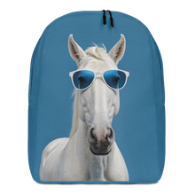 Cool Blue Horse Minimalist Backpack