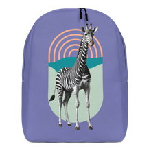 Giraffe Zebra Purple Minimalist Backpack