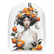 Oriental Lady with Orange Fruits Minimalist Backpack