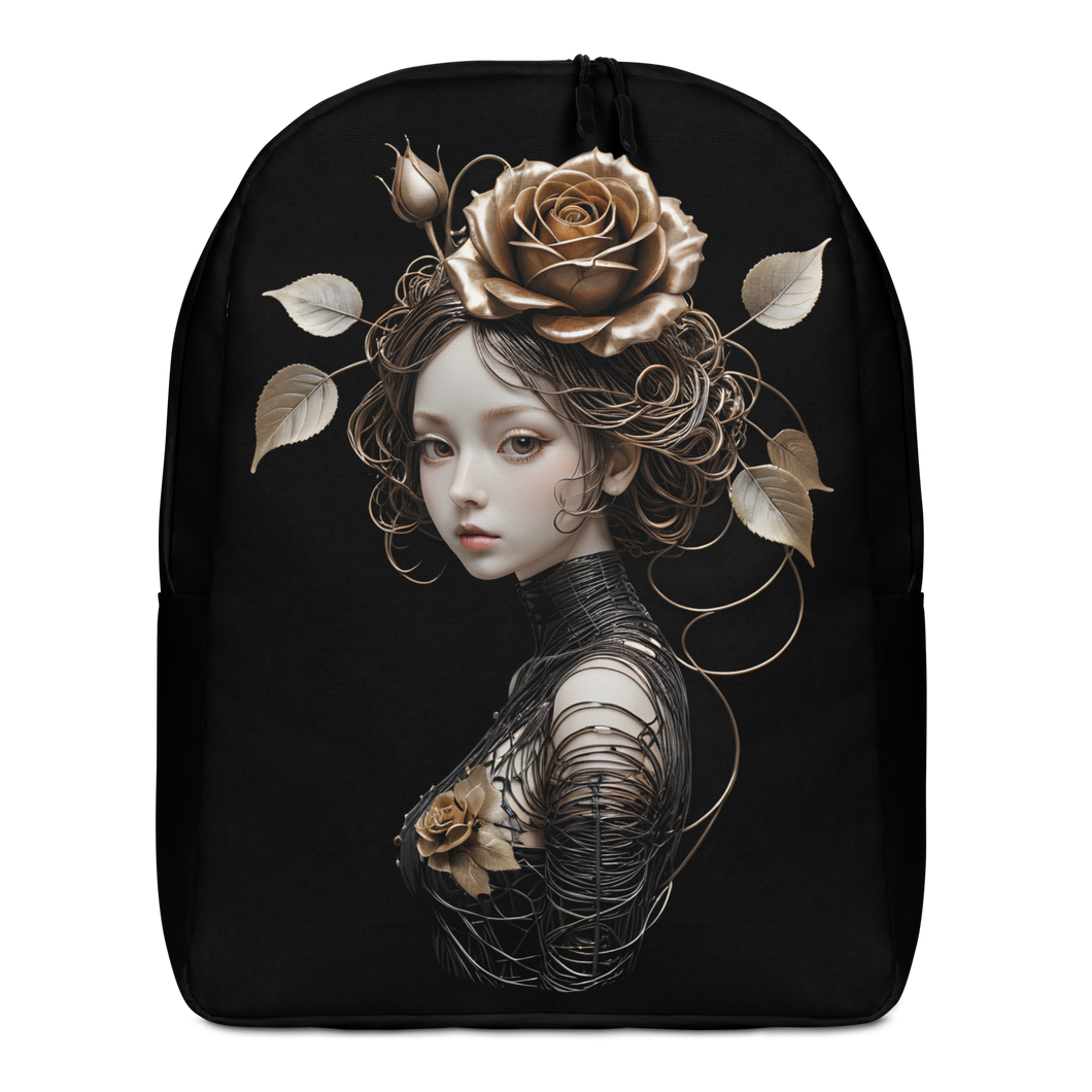 Lady Rose Copper Wire Art Minimalist Backpack