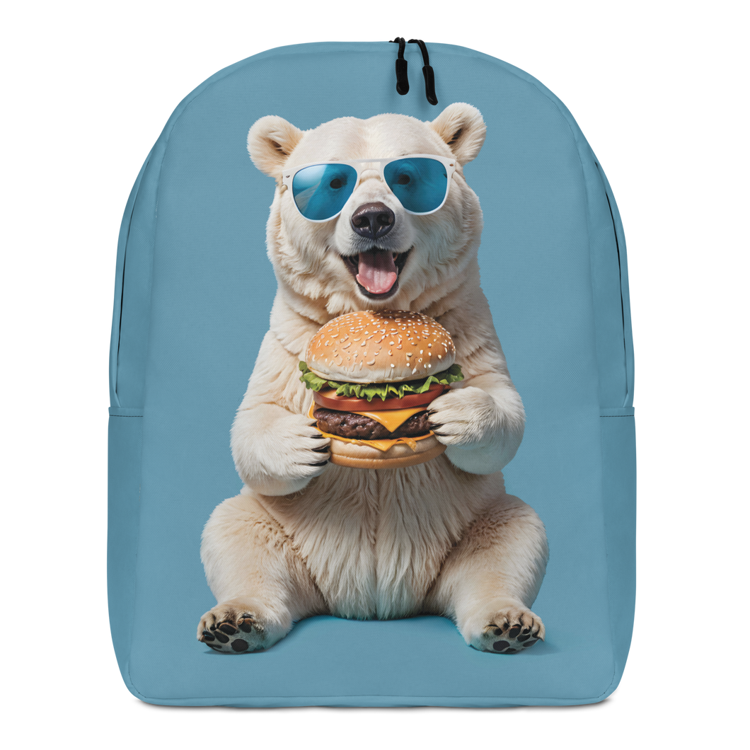 Polar Bear and Burger Minimalist Backpack