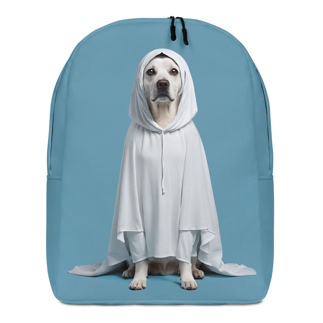 Dog in Ghost Costume Minimalist Backpack