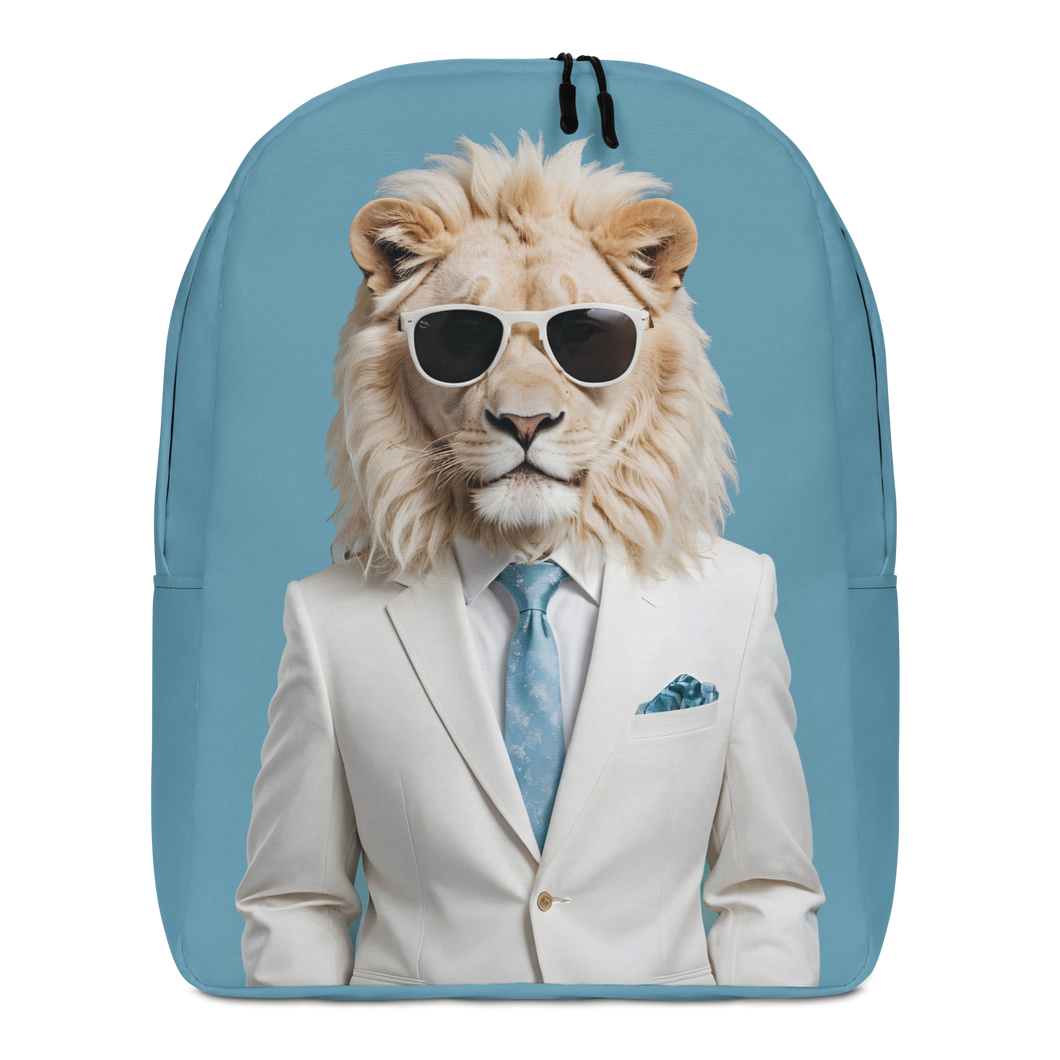 Funky White Lion Minimalist Backpack