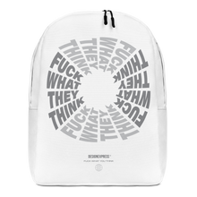 F**ck What They Think White Minimalist Backpack