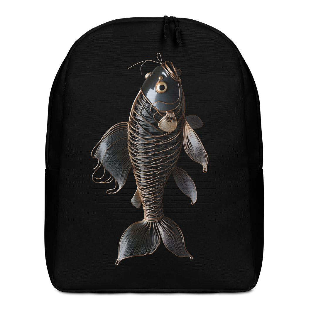 Minimalism Copperplate Art Fish Minimalist Backpack