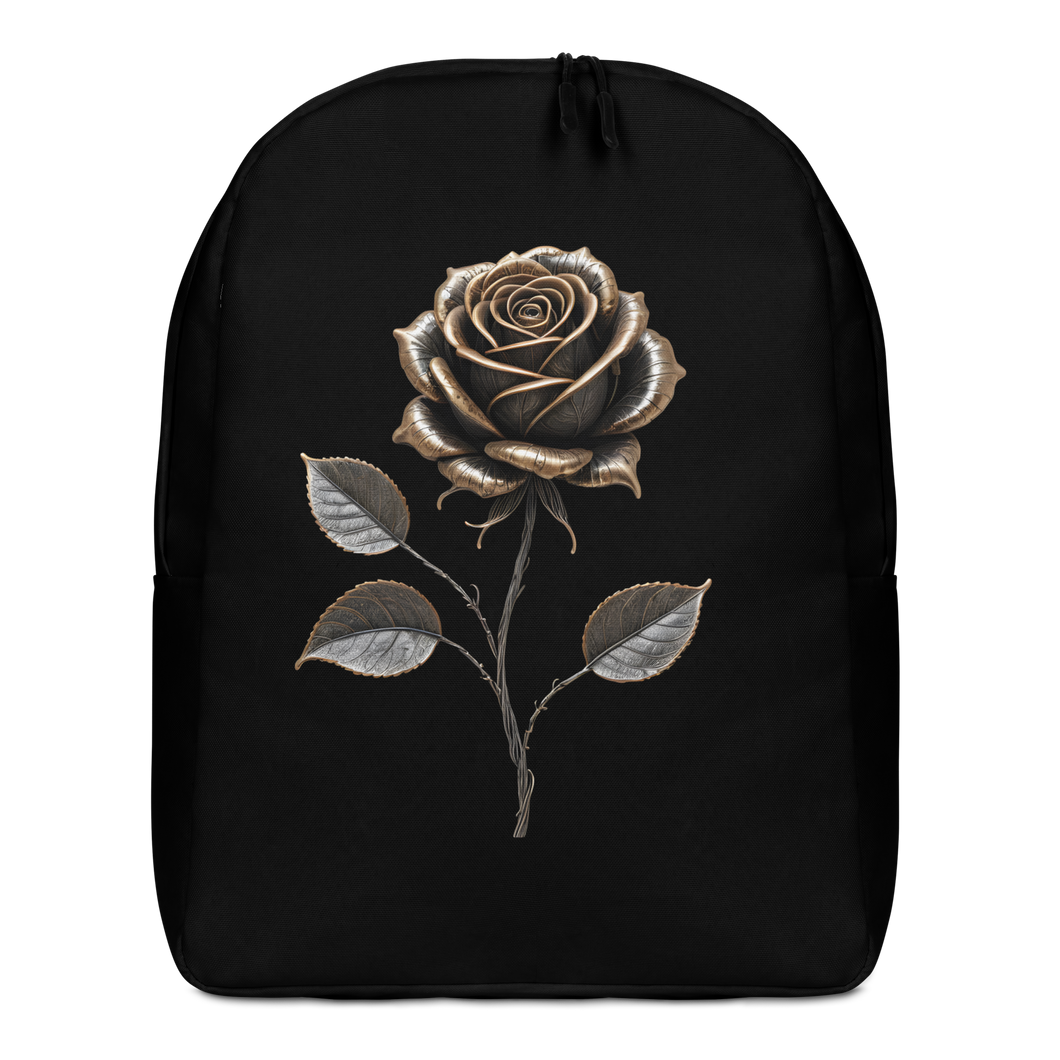 Rose Copper Art Minimalist Backpack