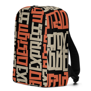 Design Express Typography Pattern Minimalist Backpack