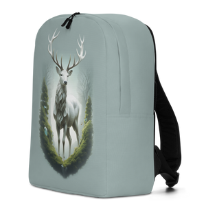 Green White Deer Minimalist Backpack