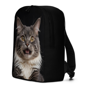 Shocked Cat Face Minimalist Backpack