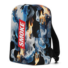 Blue Smoke Fire Minimalist Backpack