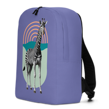 Giraffe Zebra Purple Minimalist Backpack