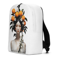 Beauty Lady with Orange Fruits Minimalist Backpack