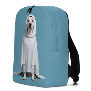 Dog in Ghost Costume Minimalist Backpack