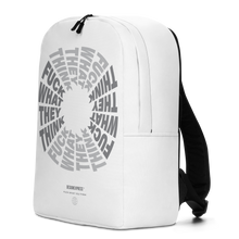 F**ck What They Think White Minimalist Backpack