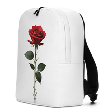 Red Rose on White Minimalist Backpack