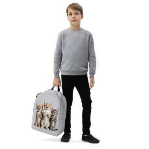 Funny Tripple Cats Minimalist Backpack