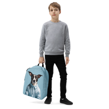 Sad Dog Blue Minimalist Backpack