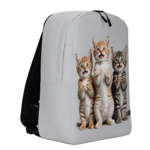 Funny Tripple Cats Minimalist Backpack