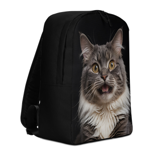 Shocked Cat Face Minimalist Backpack