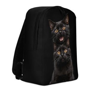 Two Black Cats Follows Minimalist Backpack