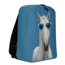 Cool Blue Horse Minimalist Backpack