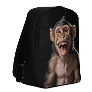 Happy Monkey Black Minimalist Backpack