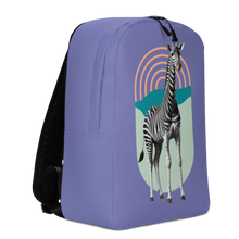 Giraffe Zebra Purple Minimalist Backpack