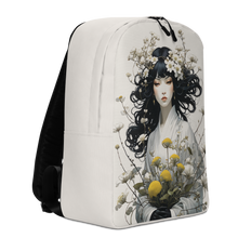 Oriental Lady with Yellow Flowers Minimalist Backpack