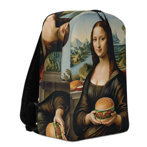 Monalisa Burger Minimalist Backpack