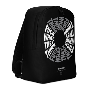 F**ck What They Think Grayscale Minimalist Backpack