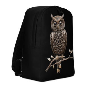 Owl Copper Art Minimalist Backpack