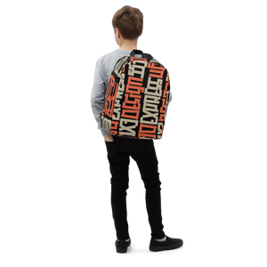 Design Express Typography Pattern Minimalist Backpack