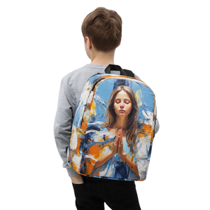 Pray & Forgive Oil Painting Minimalist Backpack