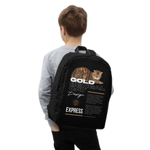 Gold Bengal Cat Minimalist Backpack