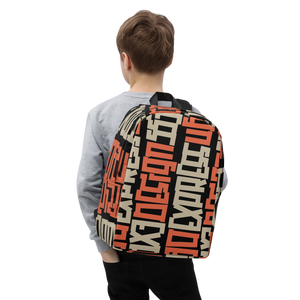 Design Express Typography Pattern Minimalist Backpack