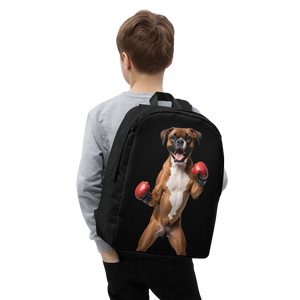 Boxer Boxing Black Minimalist Backpack