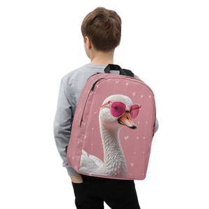 Cute Pink Swan Minimalist Backpack