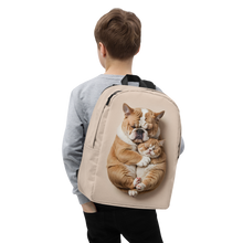 Cute Baby Cat and Dog Sleep Minimalist Backpack