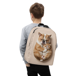 Cute Baby Cat and Dog Sleep Minimalist Backpack