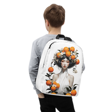 Oriental Lady with Orange Fruits Minimalist Backpack