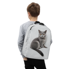 Relaxing British Shorthair Cat Minimalist Backpack