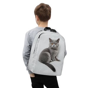 Relaxing British Shorthair Cat Minimalist Backpack