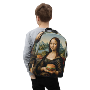 Monalisa Burger Minimalist Backpack