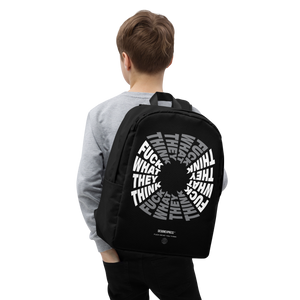 F**ck What They Think Grayscale Minimalist Backpack