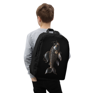 Minimalism Copperplate Art Fish Minimalist Backpack