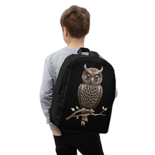 Owl Copper Art Minimalist Backpack