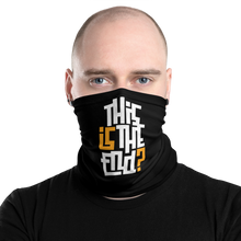 IS/THIS IS THE END? Black Yellow White Face Mask & Neck Gaiter